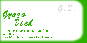 gyozo dick business card